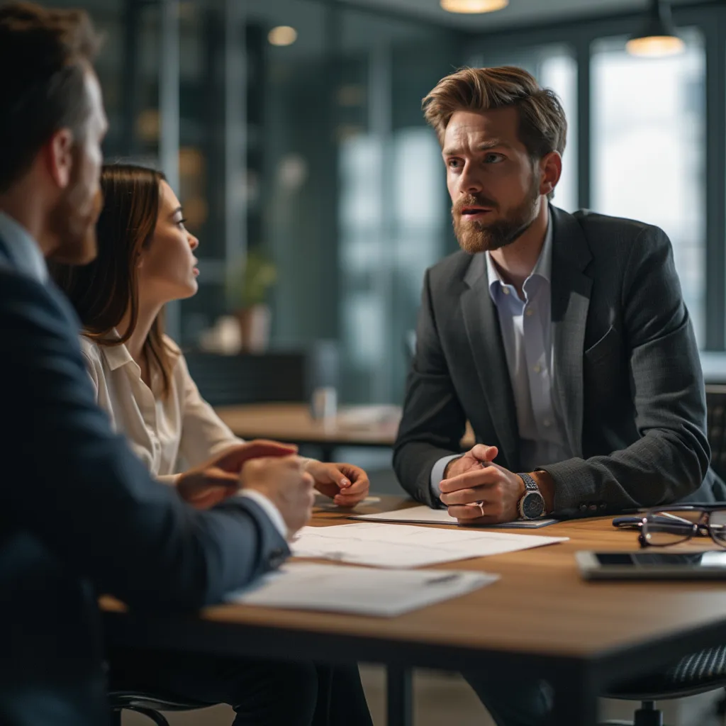 Nouvelles tendances en leadership avec réunion moderne